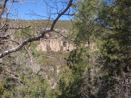 A view across the sunny valley.